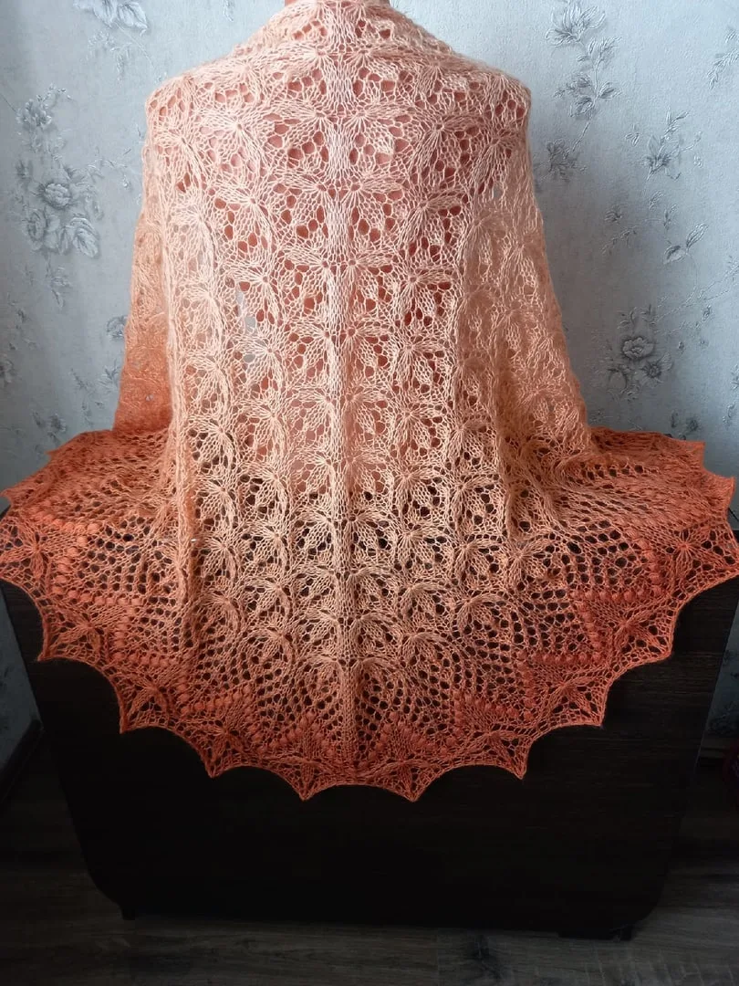 Шаль 🌷цветочное эхо🌷 Связала  Наталья Береснева !