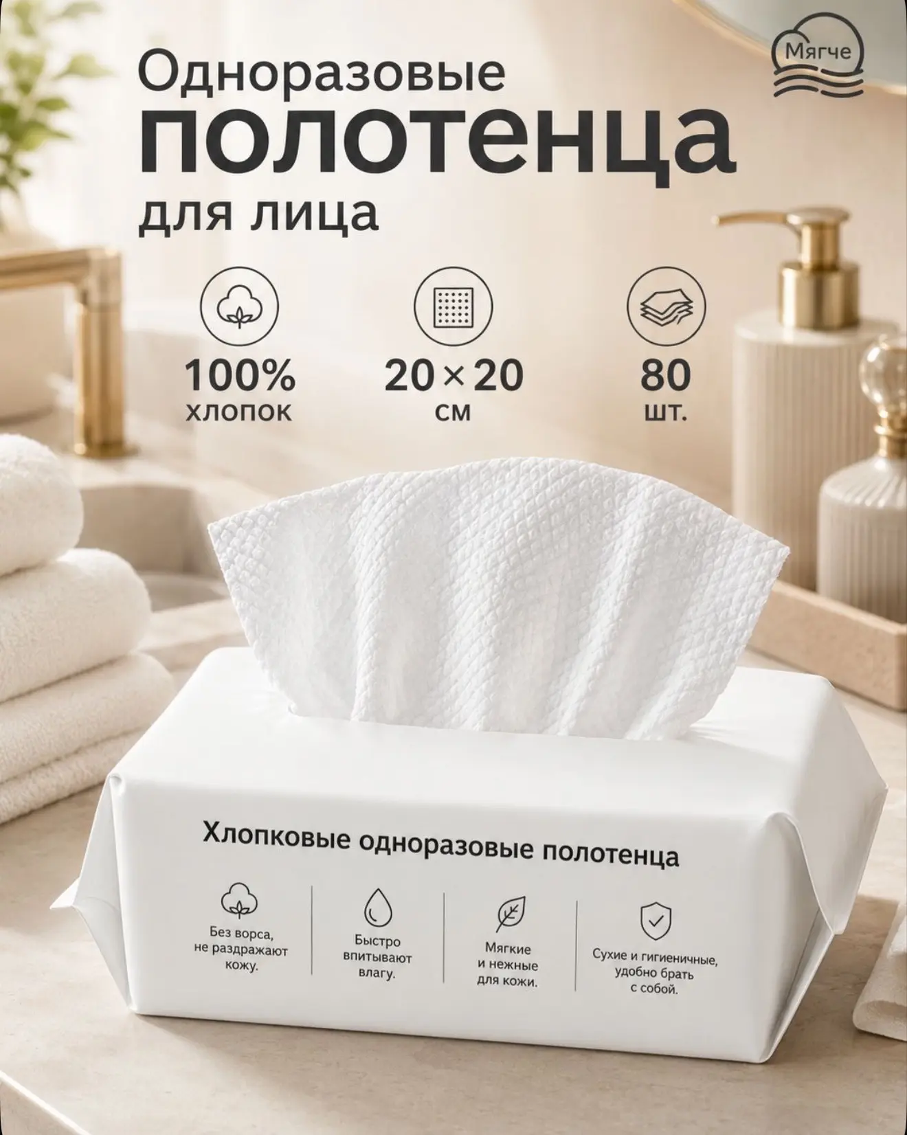 PUDALI Бумажные полотенца, 80 шт