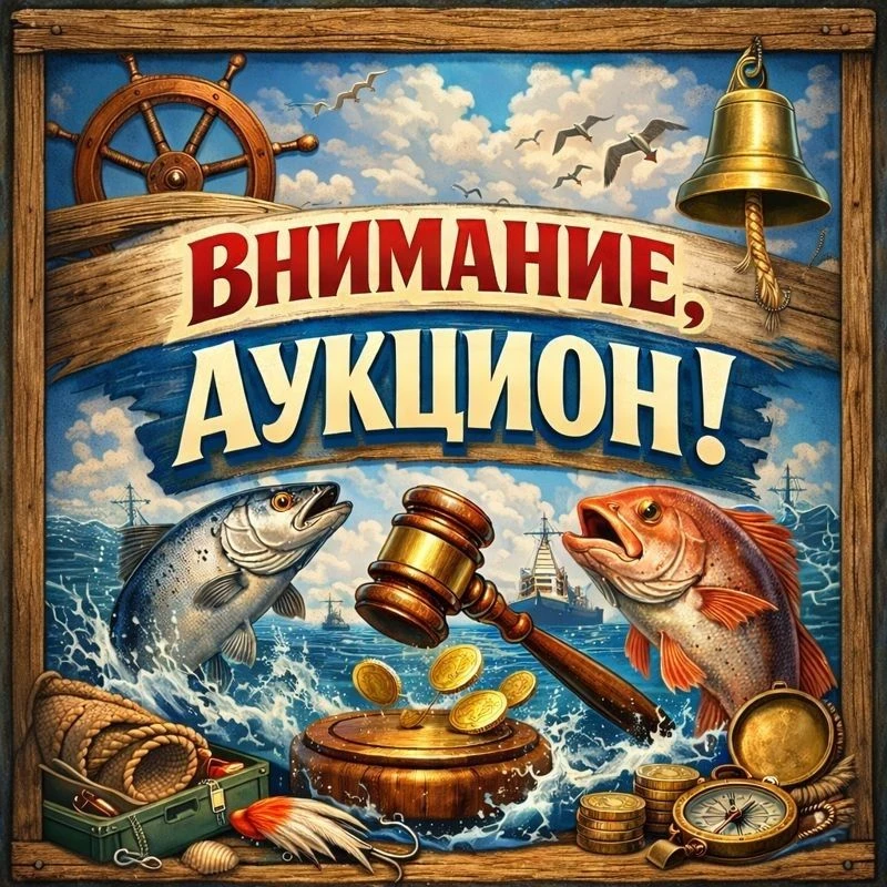 О проведении аукциона по продаже долей квот добычи