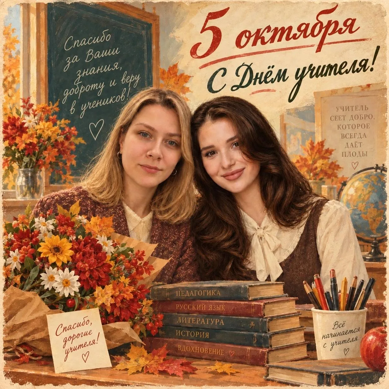 Сегодня наш профессиональный праздник: День учителя! 🎓❤️