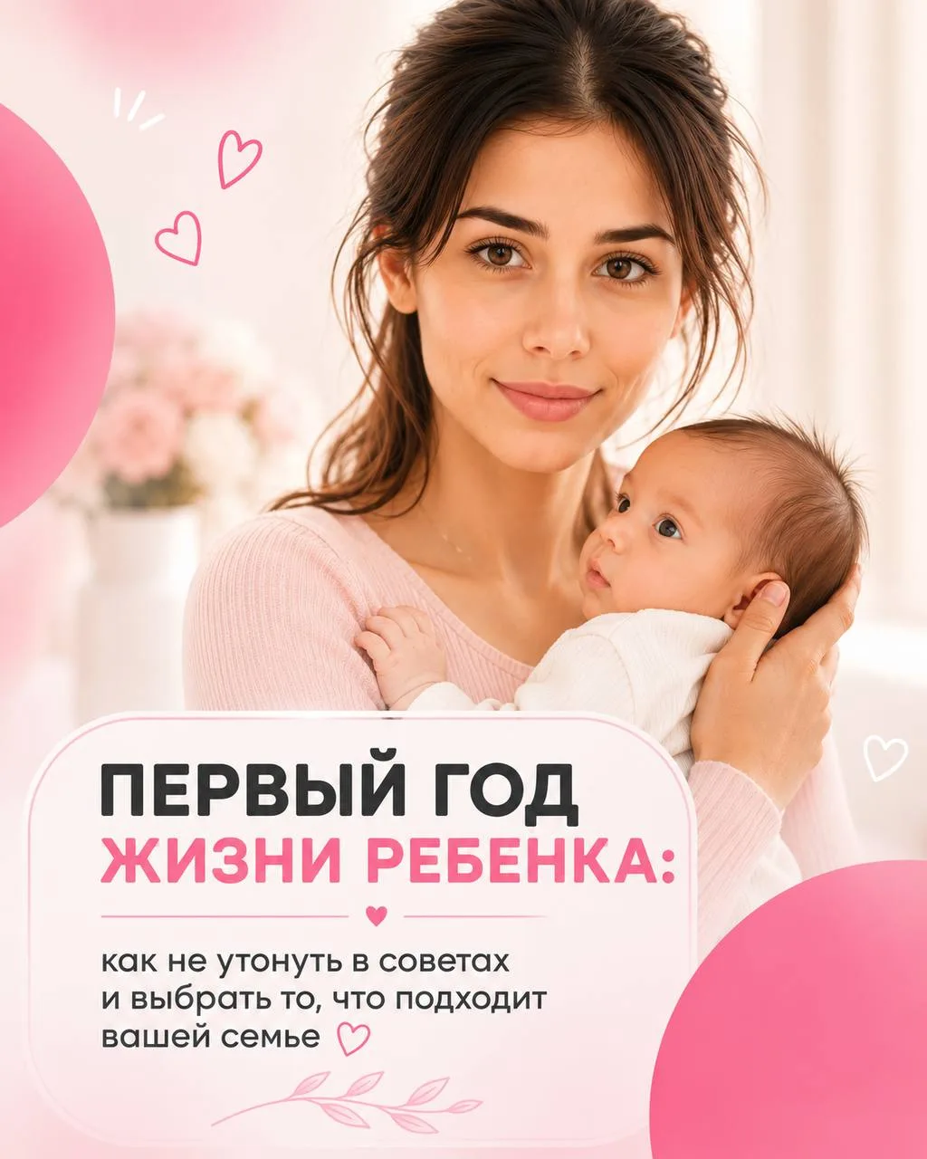 От первой улыбки до первого шага — первый год с малышом пролетает как один миг, наполне...