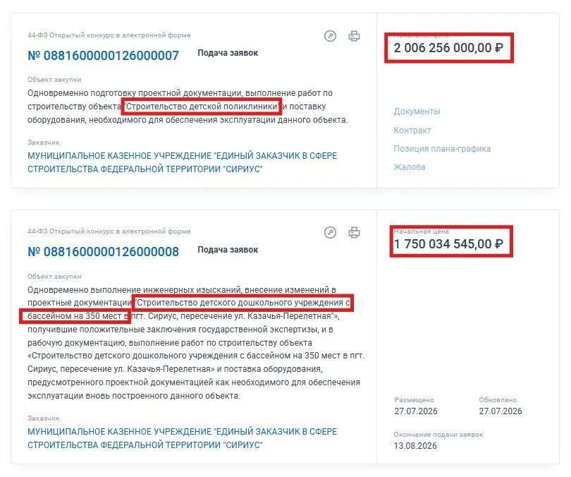Пока не в каждом муниципалитете есть детский сад, в Сириусе он будет с бассейном, а также новая детс