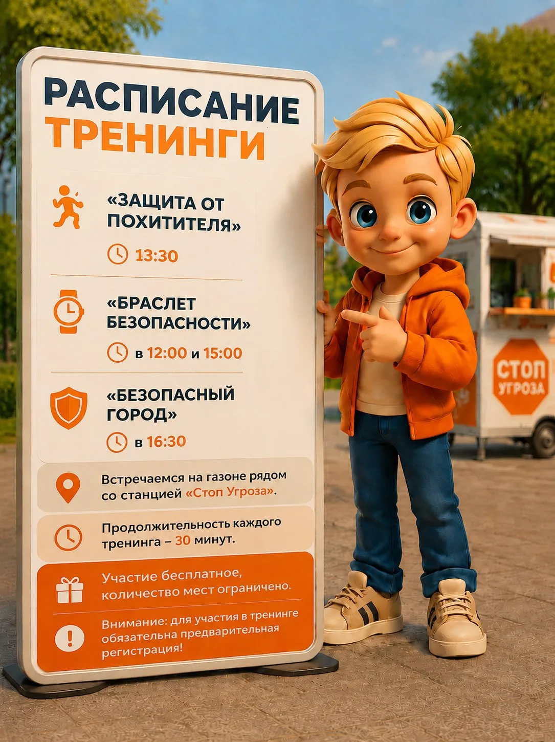 Анонс ДЕНЬ ГОРОДА В ВЫБОРГЕ: Дарим подарки и полезные знания от школы «Стоп Угроза»!