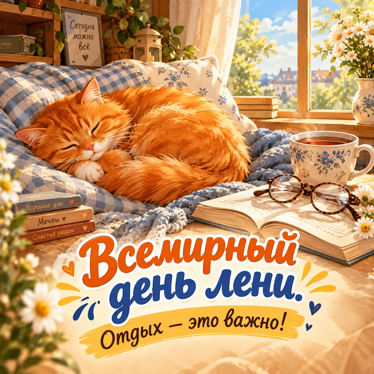😴 Друзья, сегодня — Всемирный день лени!