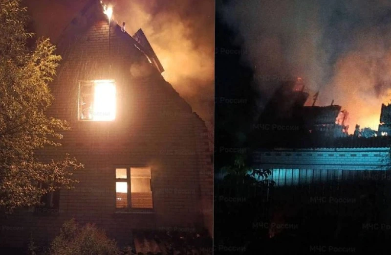 🔥 Ночью в Орловском округе загорелся жилой дом.

Пожар произошёл в селе Путимец. К моменту прибытия