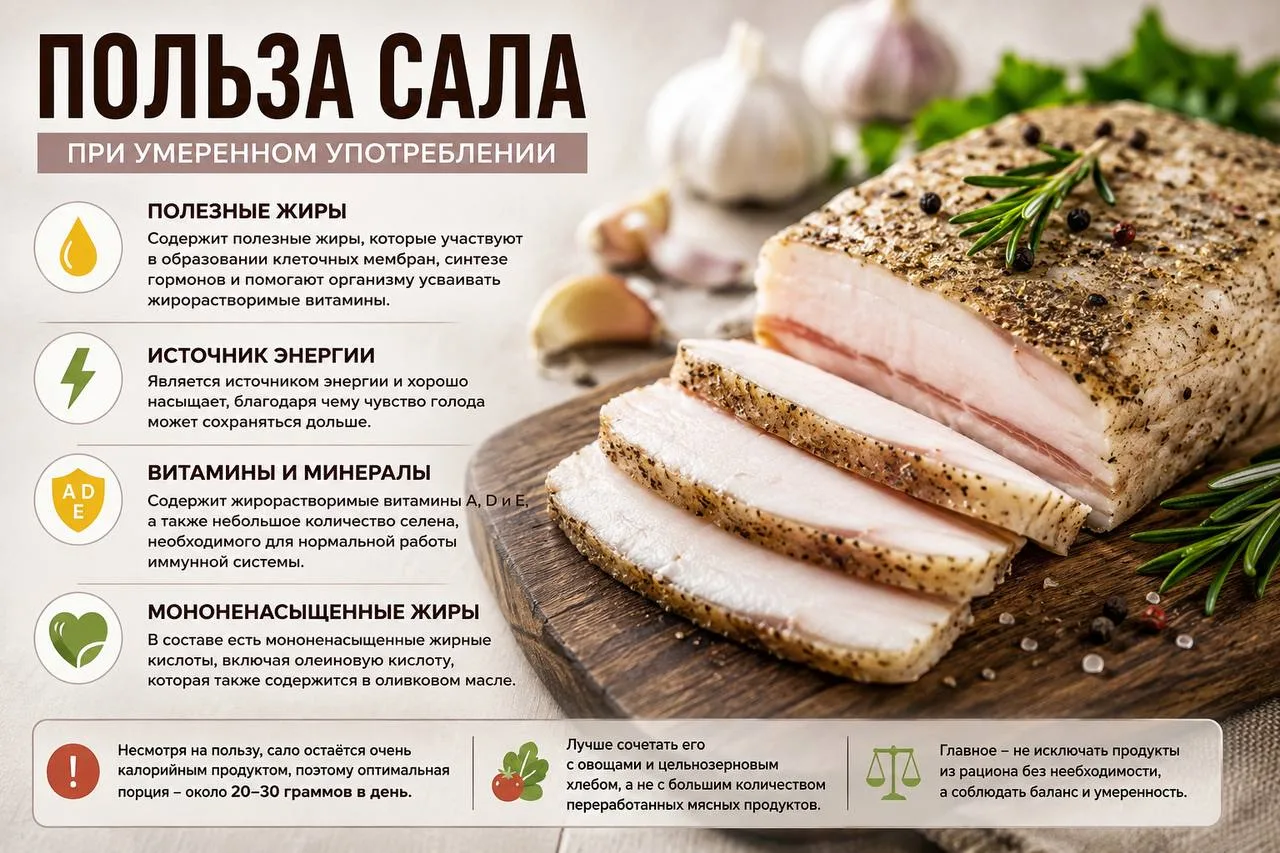 Польза сала.