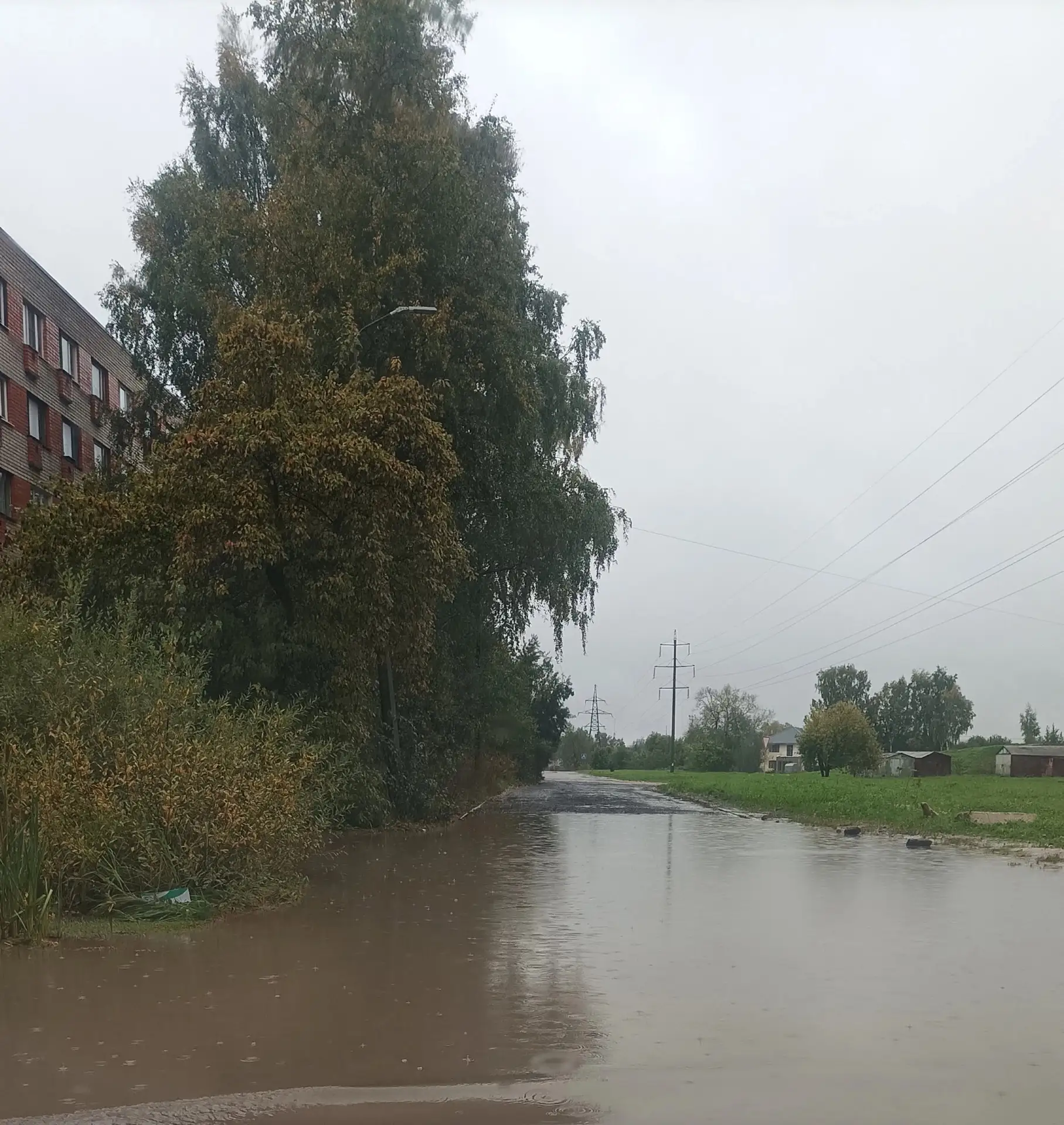 В дополнение к проблемам улицы Поземского. На Леона Поземского 126 всегда после дождя о...