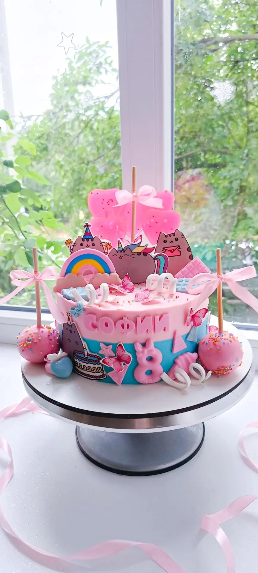Тортик для милой и очаровательной девочки на День рождения! 🎂🎉Поздравляю от всей души...