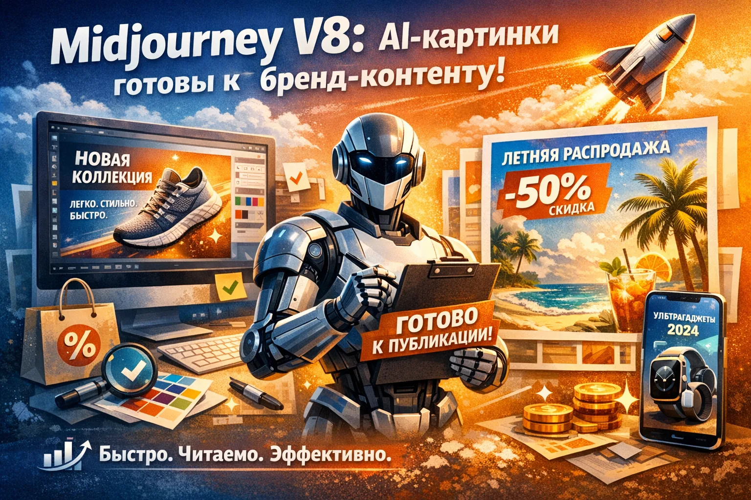 Midjourney V8 наконец сделал AI-картинки пригодными для реального бренд-контента 🚀