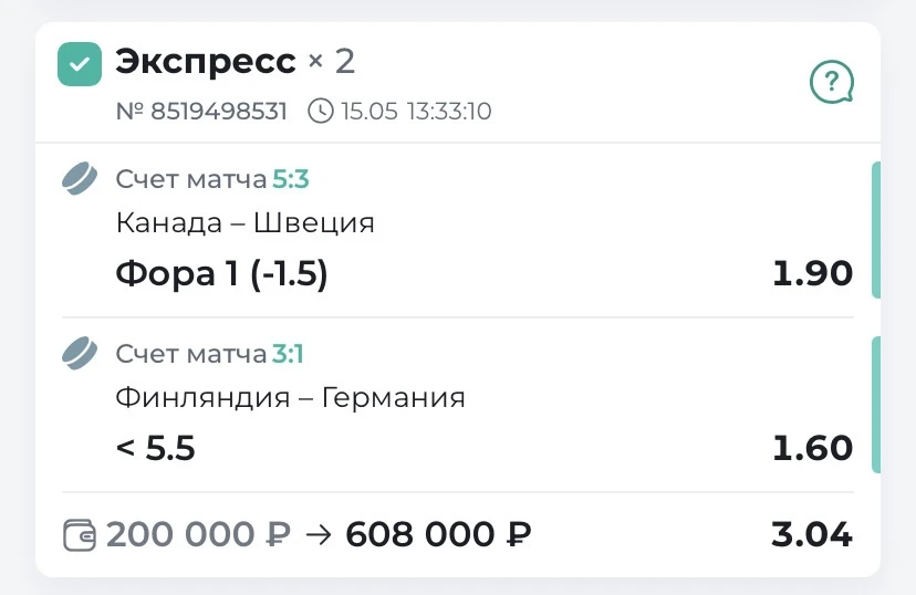 ОТЛИЧНОЕ НАЧАЛО ЧМ🔥🔥🔥 С ПОБЕДОЙ✅✅✅  Отработали сегодня встречу Канады со Швецией, где заходили на Ка
