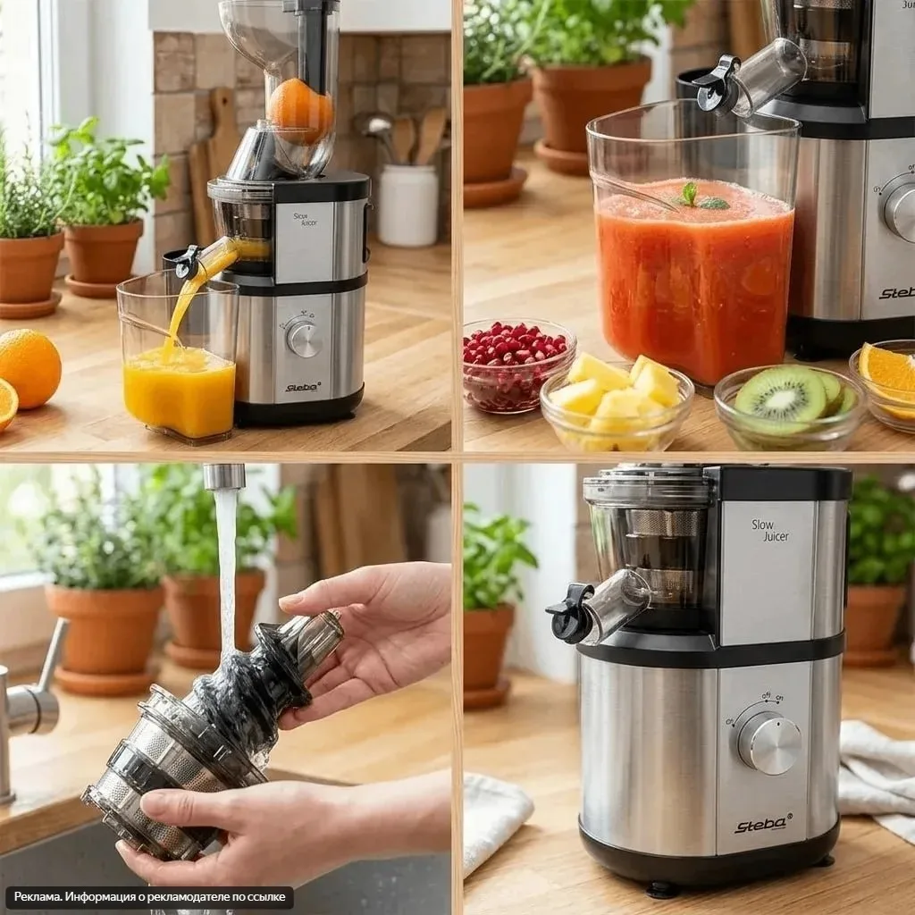 Я думала, соковыжималка — это просто шумная железка. Пока не попробовала сок из этой ST...