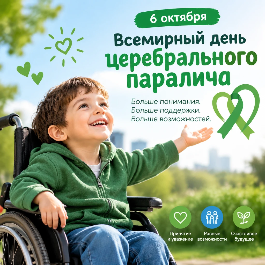 📅6 октября 2026 года, во вторник, мир отмечает Всемирный день церебрального паралича. ...