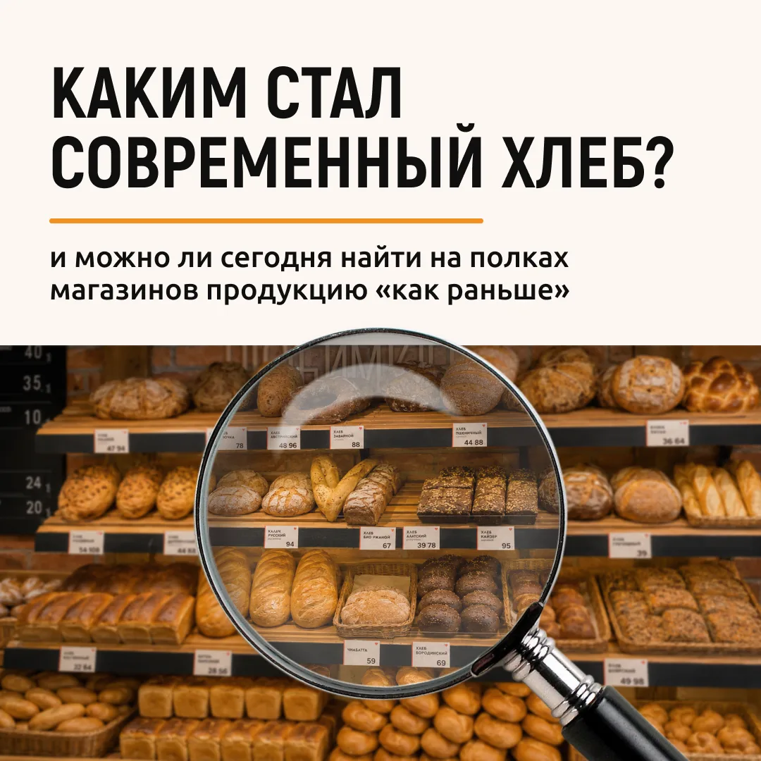 Каким стал современный хлеб и можно ли сегодня найти на полках магазинов продукцию «как раньше»?

👉
