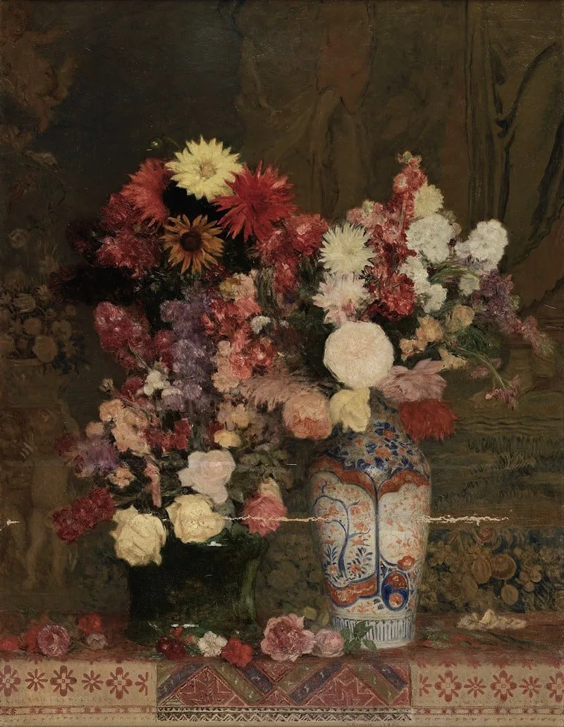 "Осенние цветы в вазе", 1908 г.