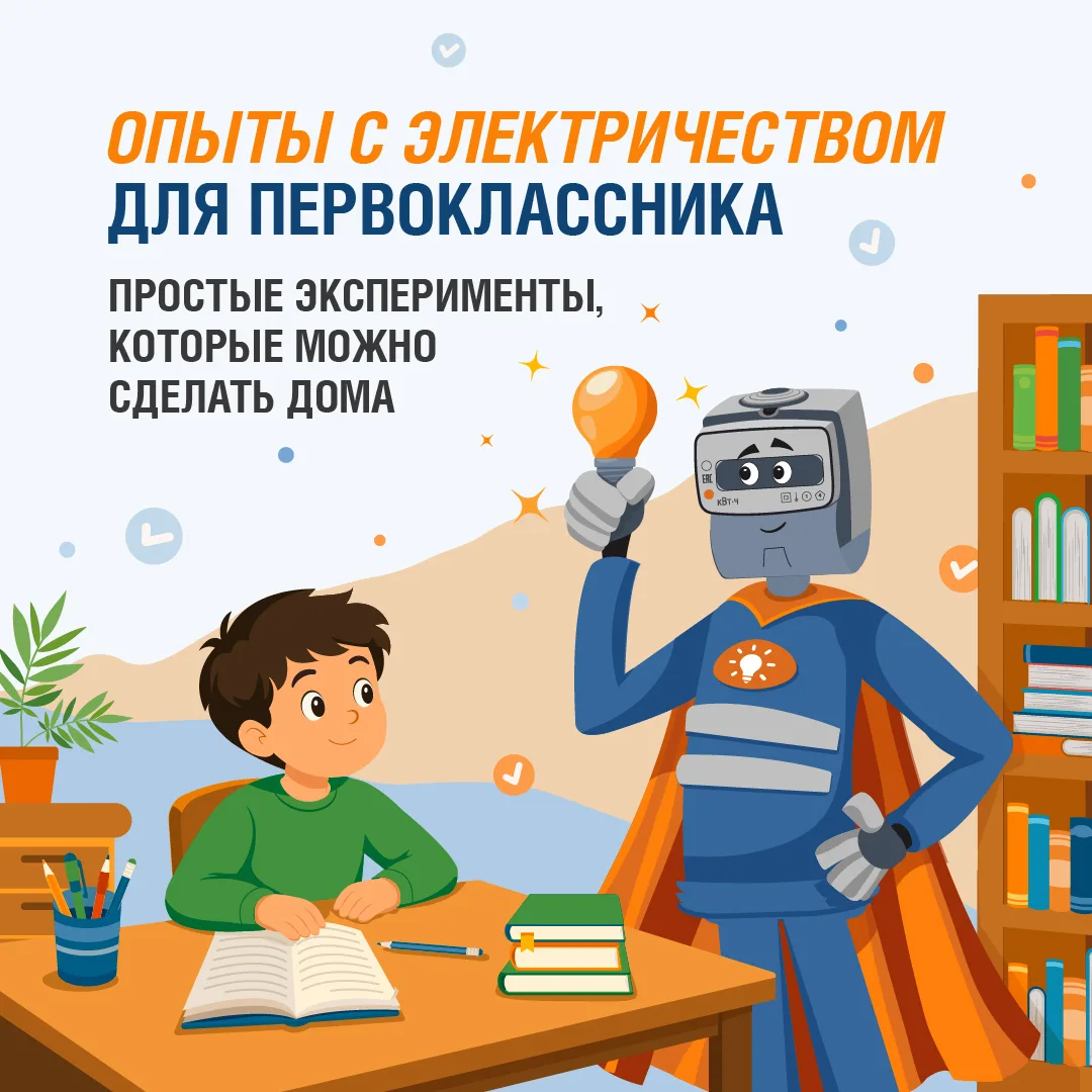 ⚡ Домашняя лаборатория: 4 безопасных опыта с электричеством для первоклассника