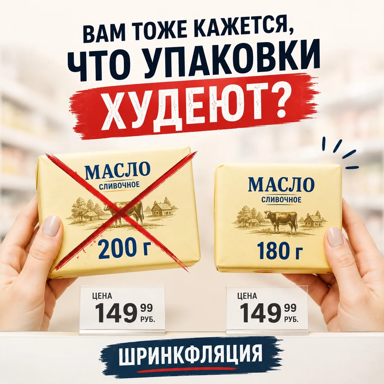 Вы тоже заметили, что упаковки товаров будто начали «таять»? 👀