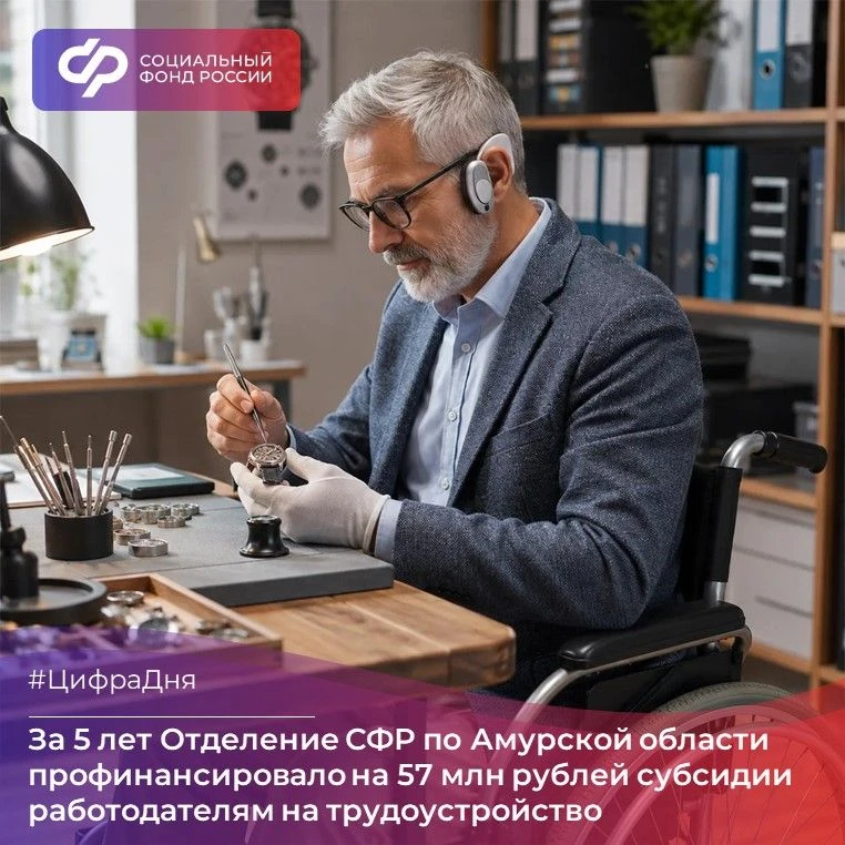 #ЦифраДня

 🎉 5 лет программе субсидирования найма

За это время Отделение СФР по Амурской области 