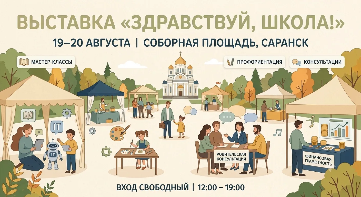 19–20 августа приглашаем на выставку «Здравствуй, школа!» 🎒