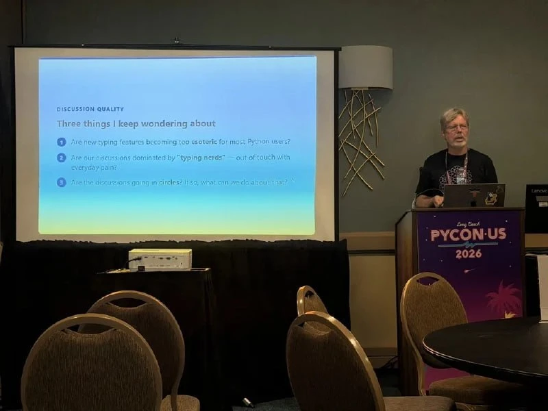 В Long Beach на PyCon US 2026 14 мая прошёл Typing Summit: четыре часа, восемь докладов...