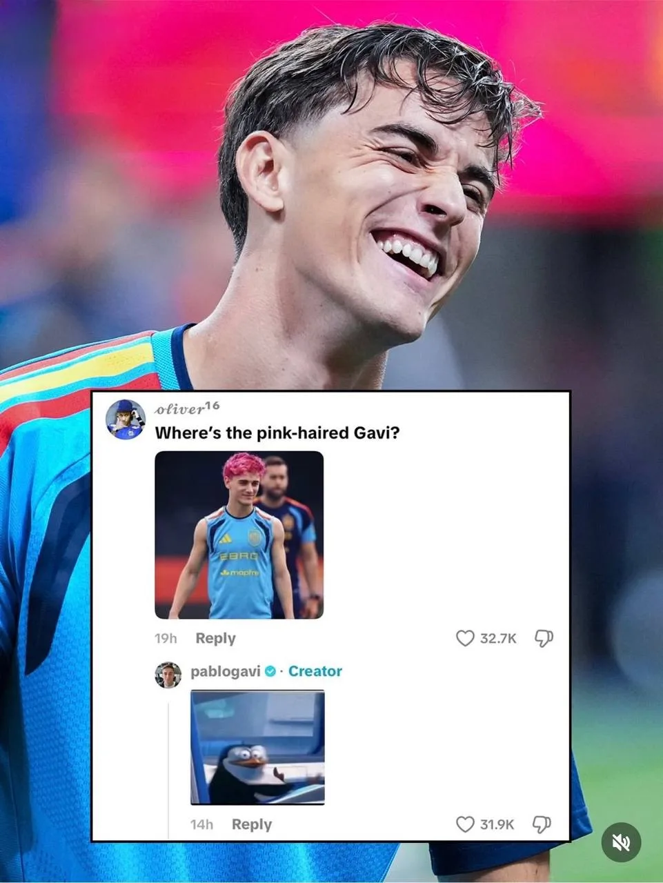 🤣 Ответ Гави на комментарий, в котором подписчик напомнил об обещании покрасить волосы в розовый по