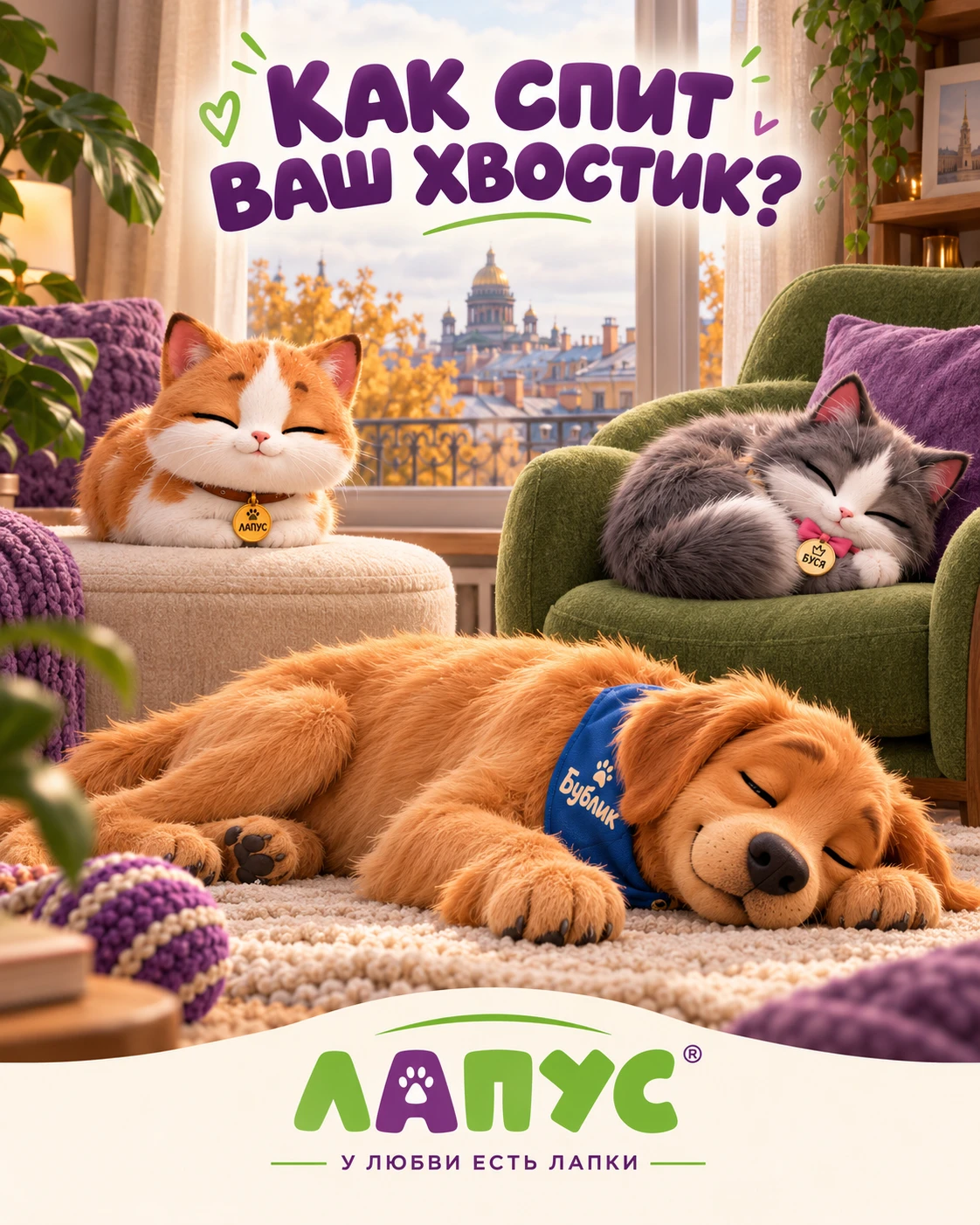 😴 Как выглядит фирменная поза вашего хвостика?
