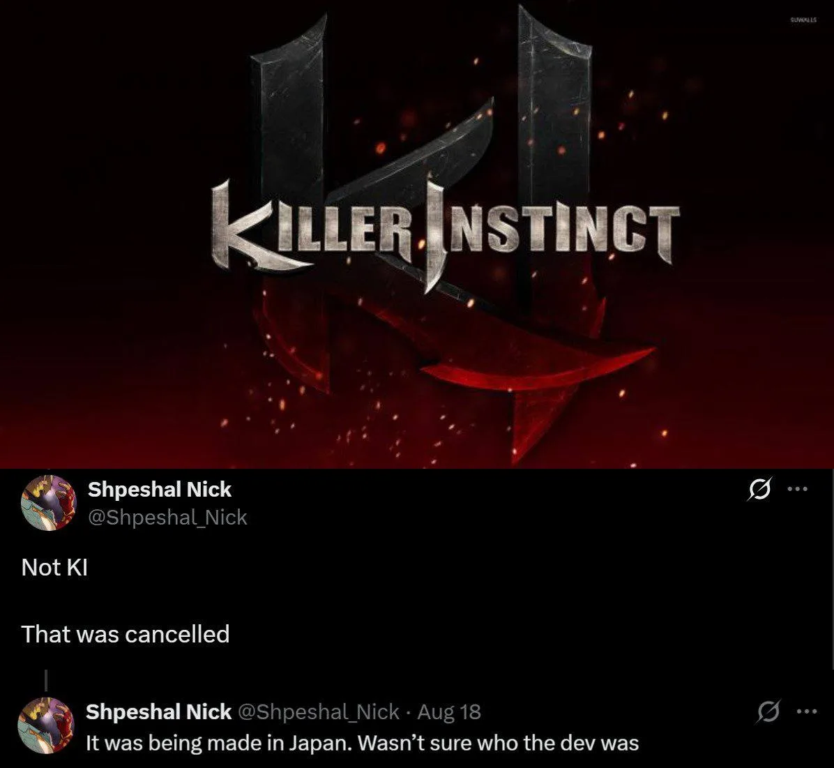 Слух: новую Killer Instinct отменили.