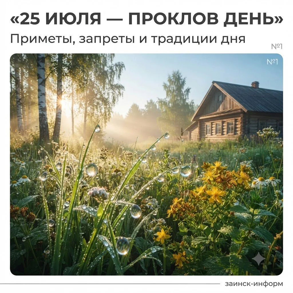 🌿 Проклов день: какие приметы, запреты и традиции связаны с 25 июля

25 июля в народном календаре о