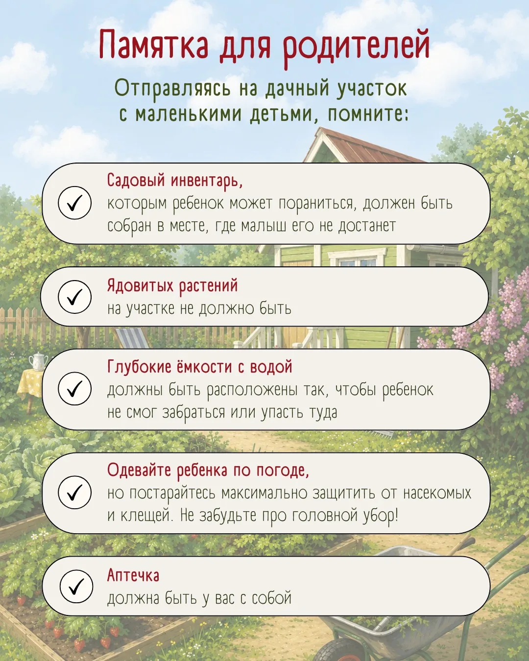 🏡  Летом многие семьи проводят больше времени на даче – дети играют на свежем воздухе,...