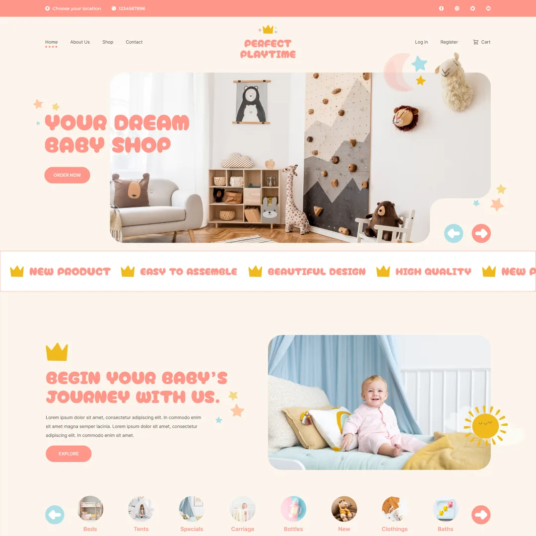 Landing page - Детские товары