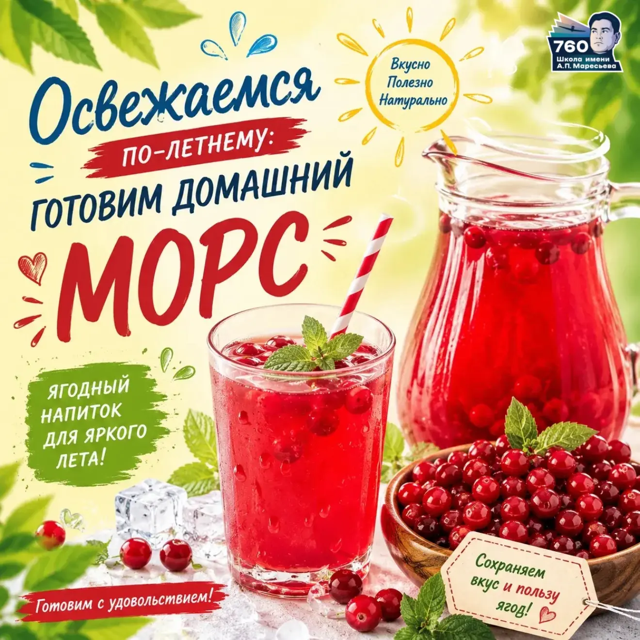 🍹☀️ Освежаемся по-летнему: готовим домашний морс!

Летом особенно приятно утолить жажду прохладным 