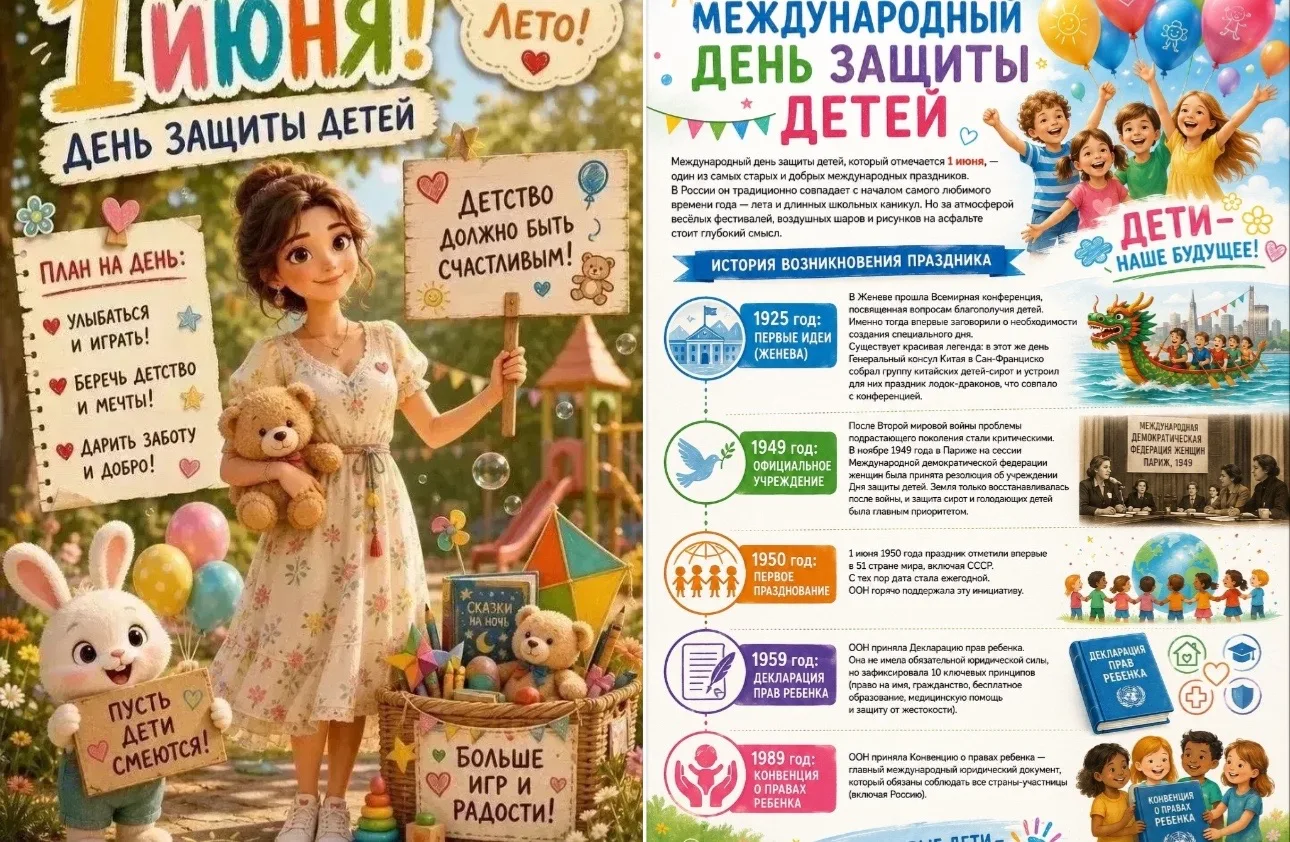 С Днём защиты детей!✨

Дорогие ученики!
Пусть каждый ваш день будет наполнен радостью, новыми открыт