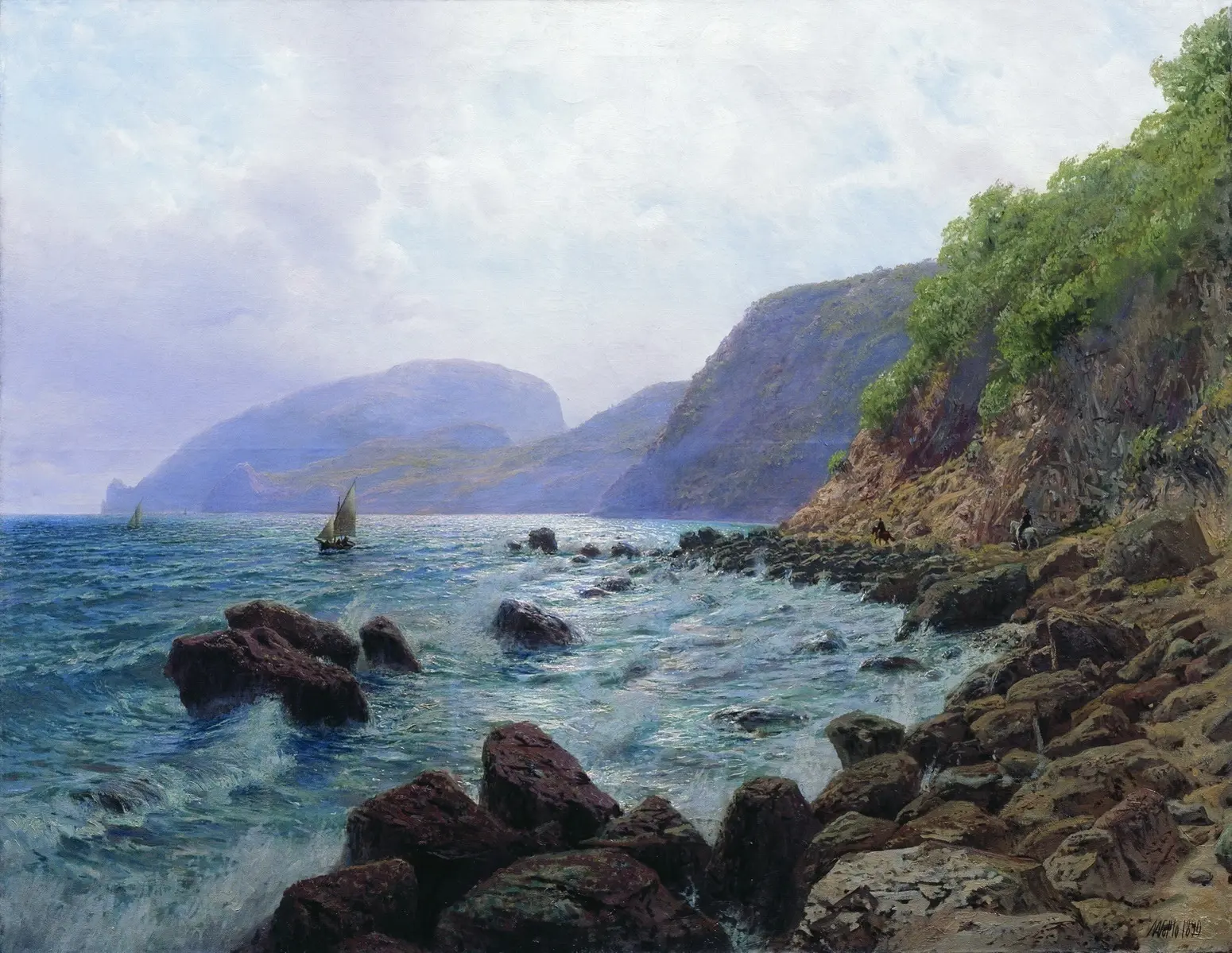 "Вид на Аю-Даг от Алушты", 1890 г.