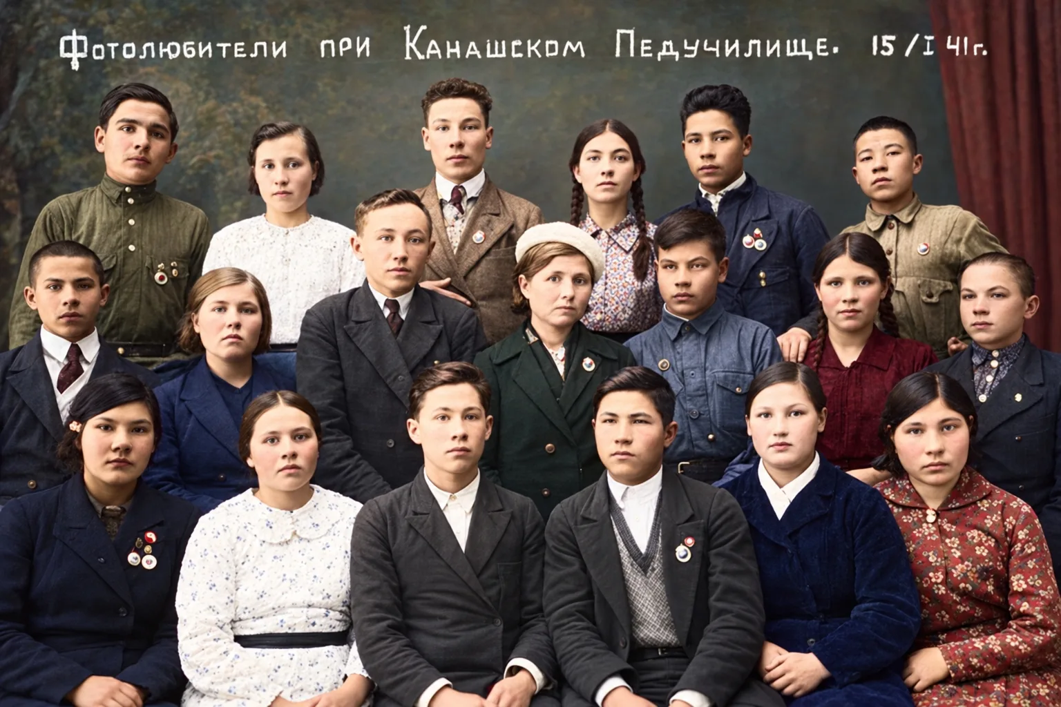 📸 Канаш, 15 января 1941 года. Фотолюбители при педагогическом училище
