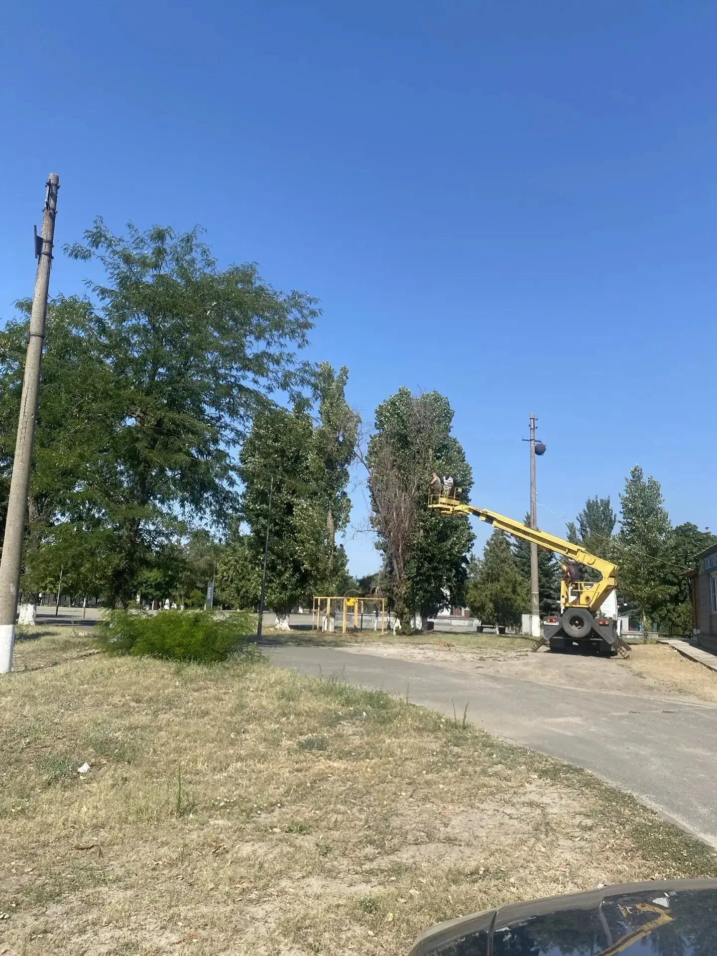 Спил деревьев улица Комсомольская
