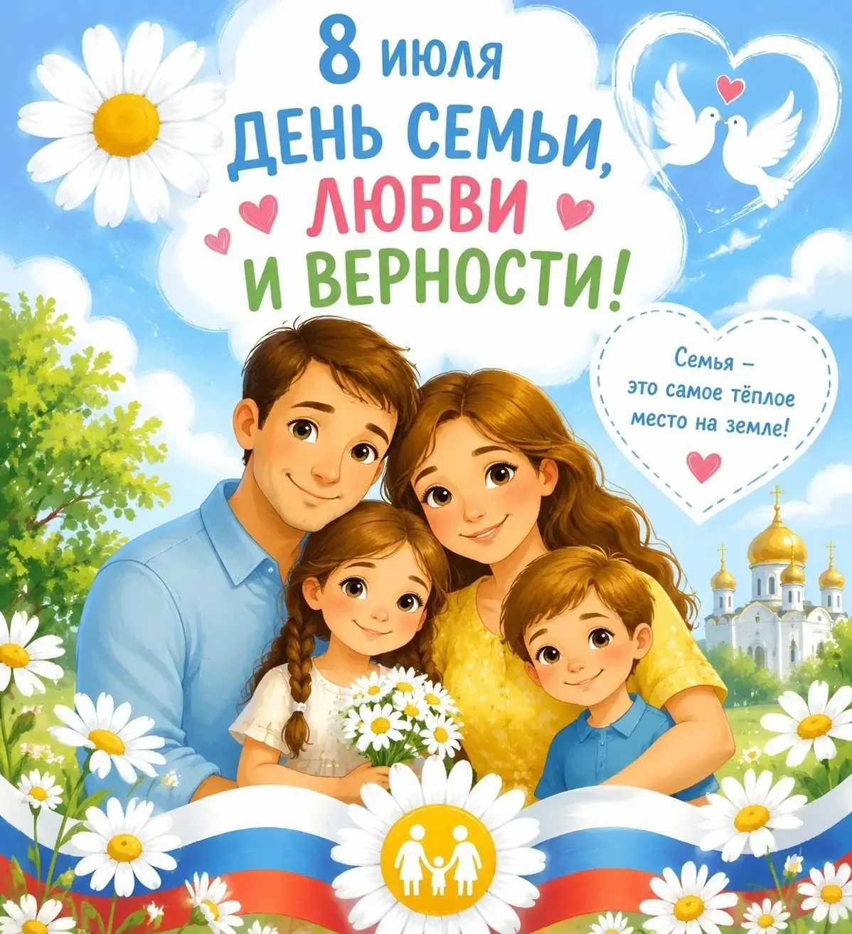 🌼 С Днём семьи, любви и верности!

Сегодня особенный день — 8 июля мы отмечаем День семьи, любви и 