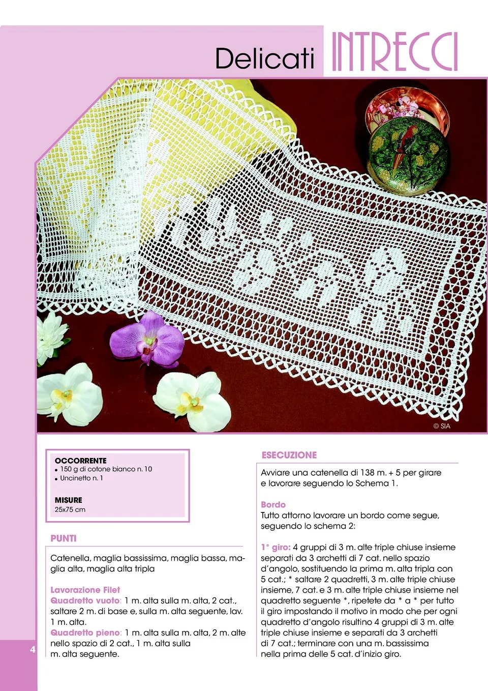#Салфетка с цветами 🌸
#Филе