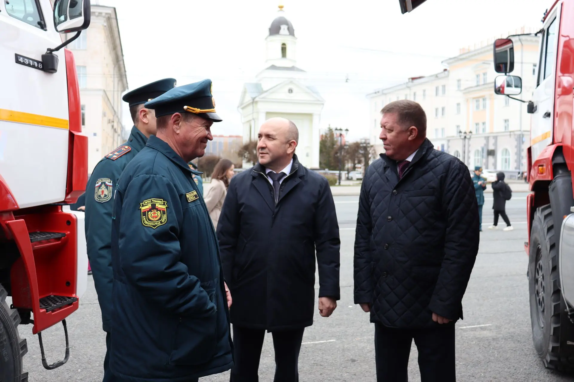 🔻 Сегодня в Чебоксарах состоялась торжественная церемония вручения ключей от пожарной техники. В мер