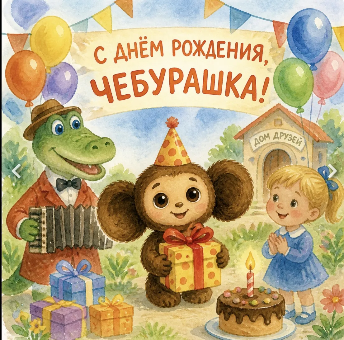 🧡 День рождения Чебурашки в нашем детском саду! 🧡