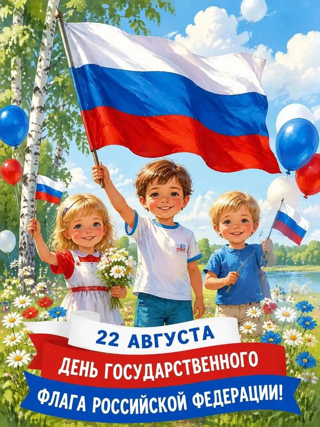 22 августа – День Государственного флага России! 🇷🇺