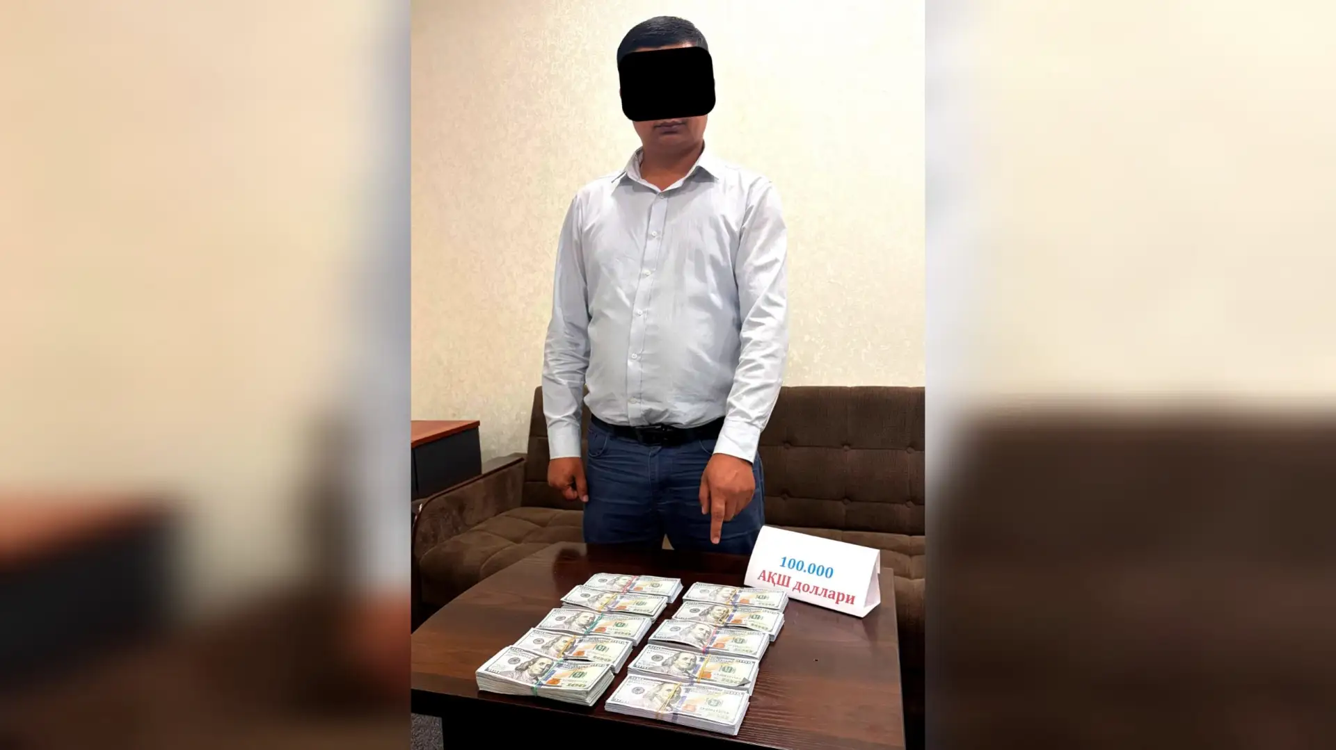 ❗️Тошкент вилоятида банк ходими 100 минг доллар билан ушланди
