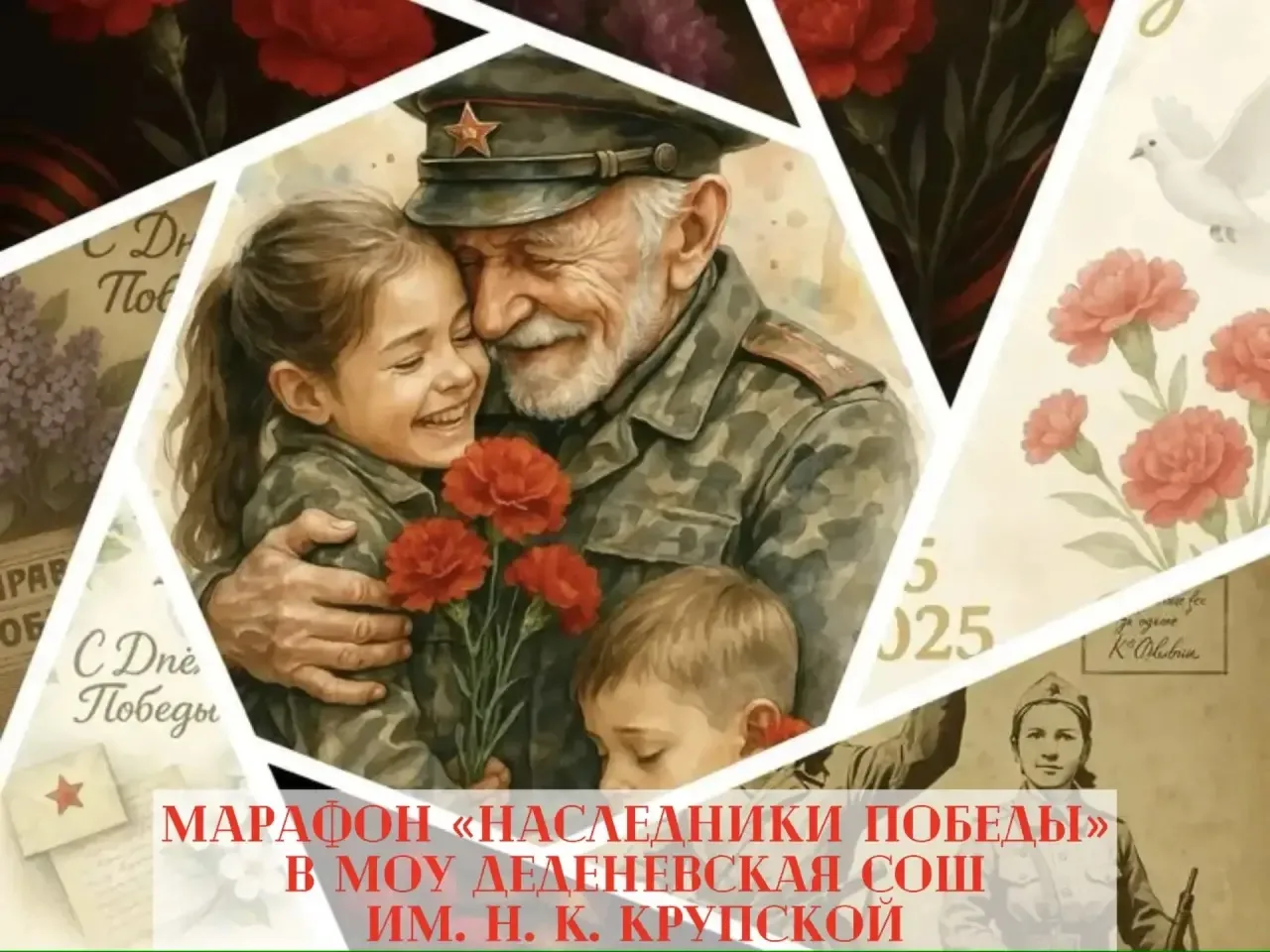🎗️ Марафон «Наследники Победы» в Деденевской СОШ им. Н. К. Крупской! 🎗️  24 апреля стартует Всеросси