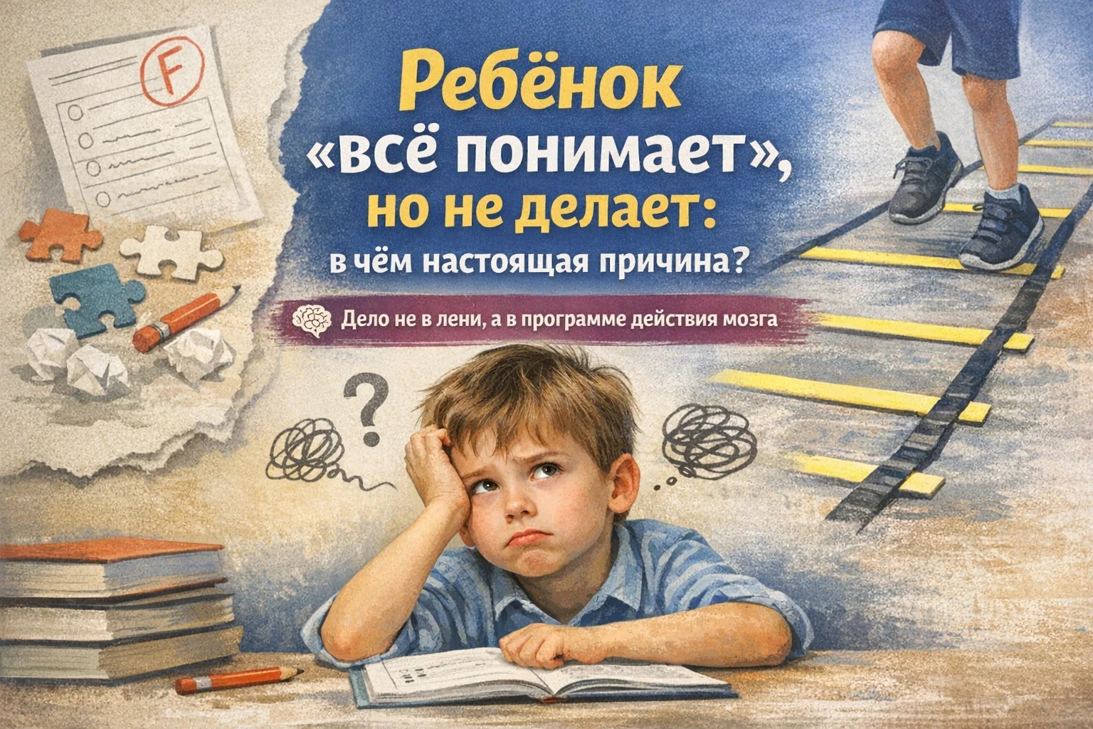 🧠 Ребёнок «всё понимает», но не делает: в чём настоящая причина 
Очень частая ситуация, с которой к