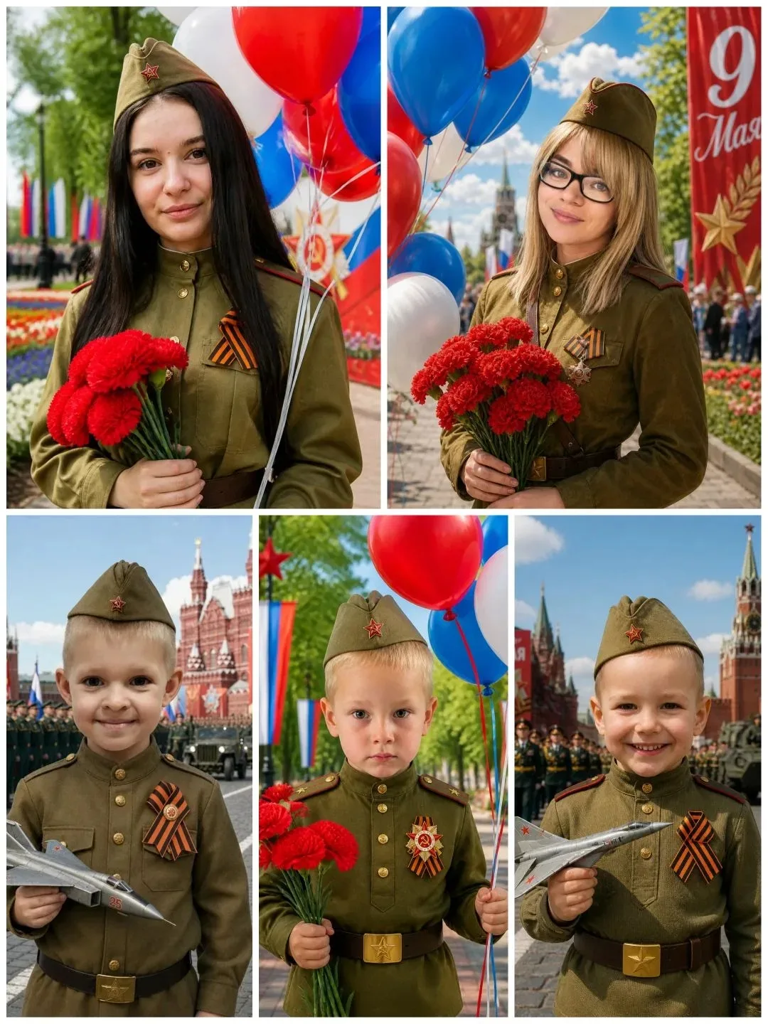 Поздравление с Днём Победы от наших малышей и педагогов групп N 6 и 12💐