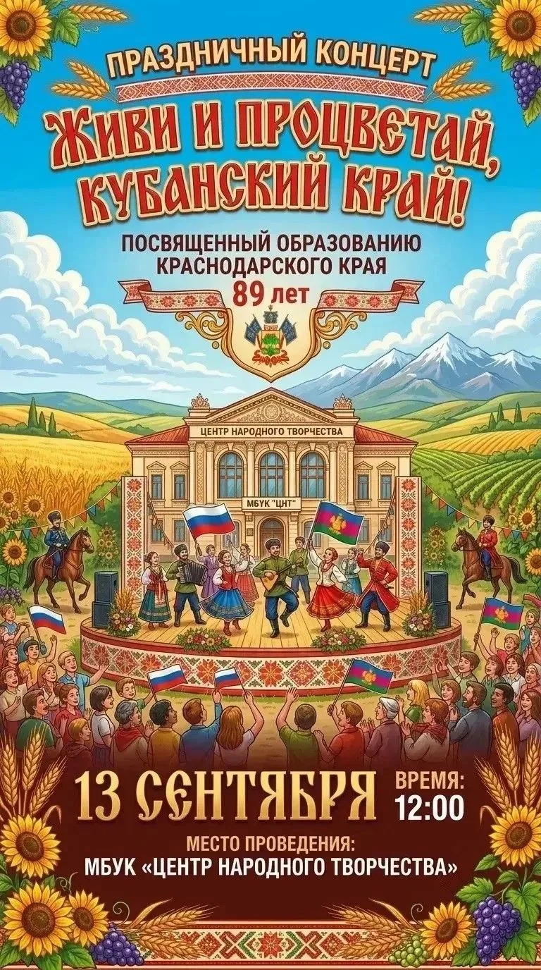 Центр народного творчества станицы Старощербиновской приглашает всех жителей на праздни...