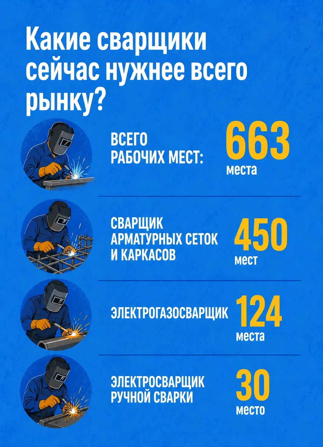 Рынок труда Петербурга продолжает показывать высокий спрос на рабочие профессии. Только за первую по