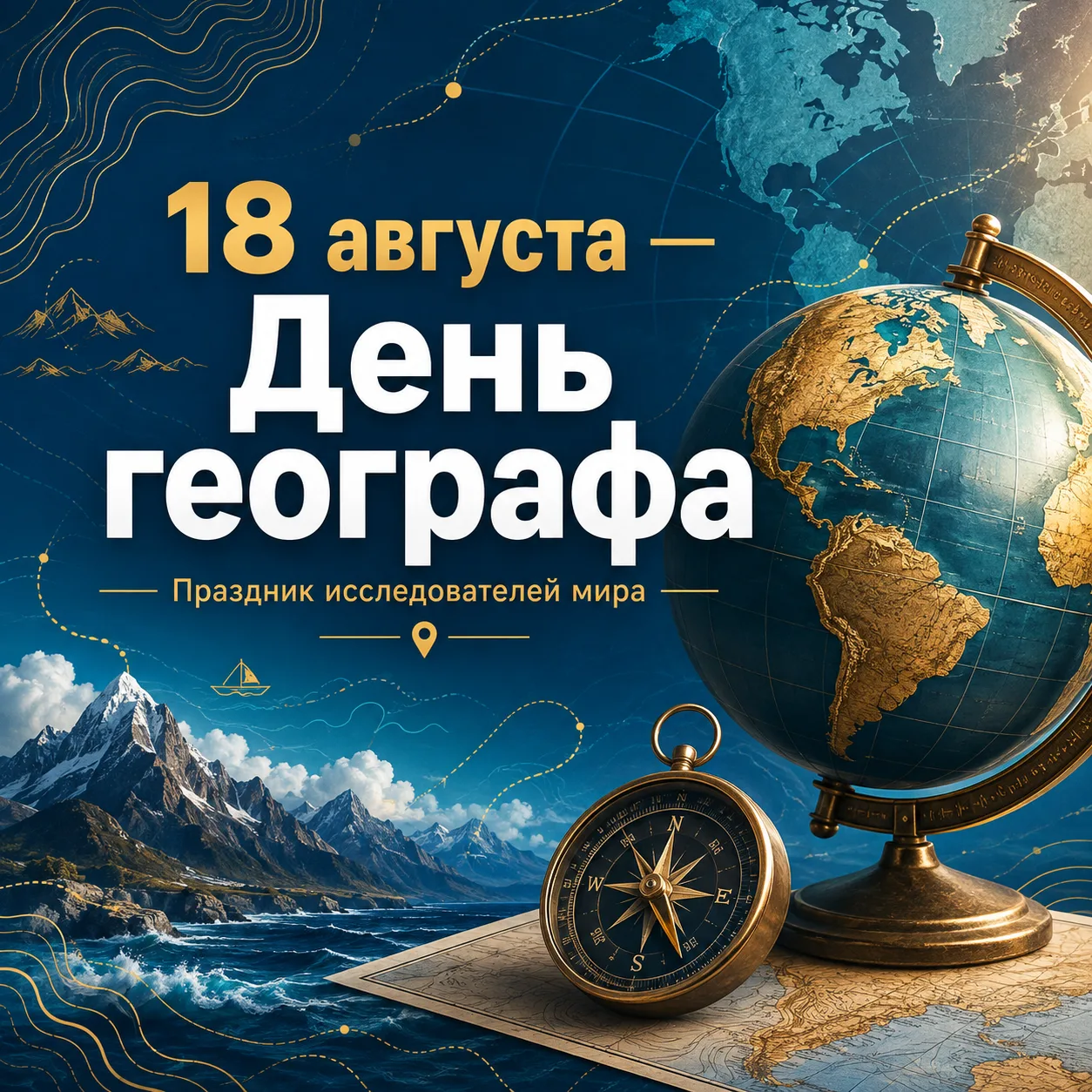 🌍 18 августа в России отмечается День географа!