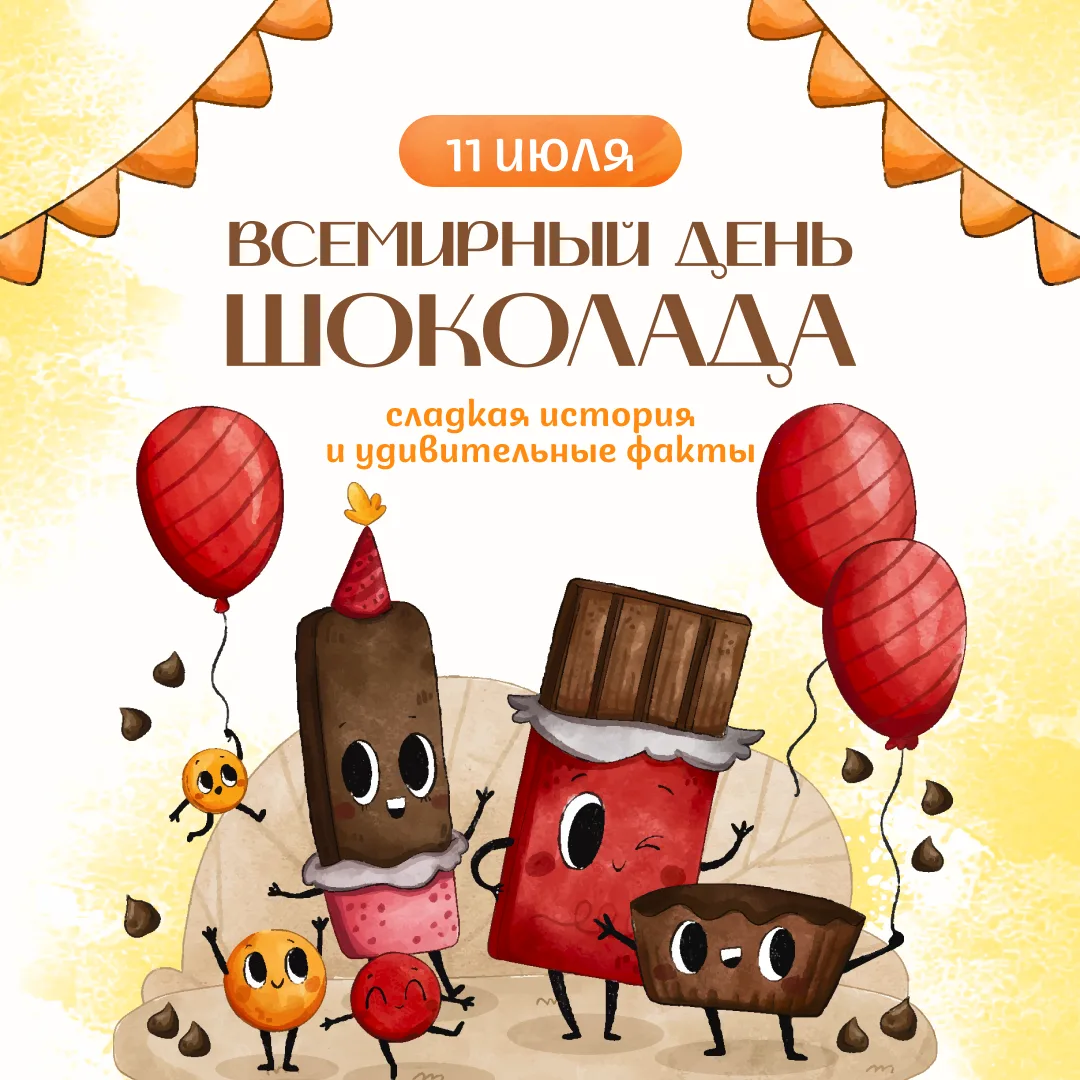 🍫 Сладкий повод для радости: сегодня Всемирный день шоколада!

Сегодня официально можно забыть о ди