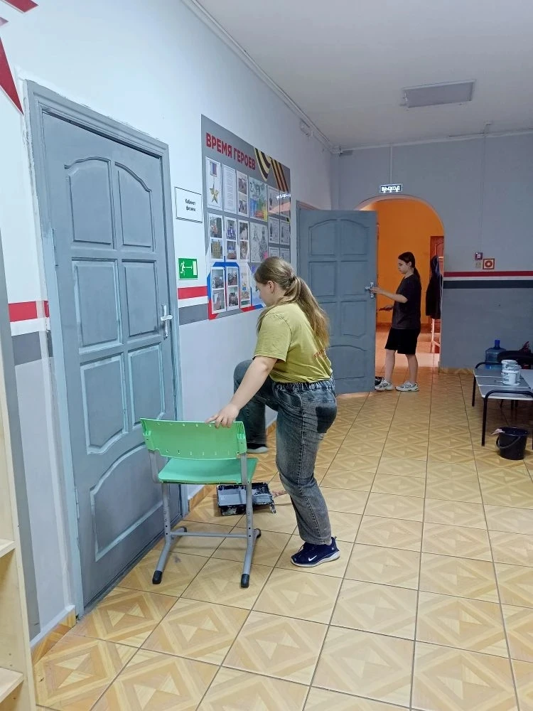 Последние рабочие деньки ребят из трудовой бригады. Бригада "Мастерок"работает на отлично!
