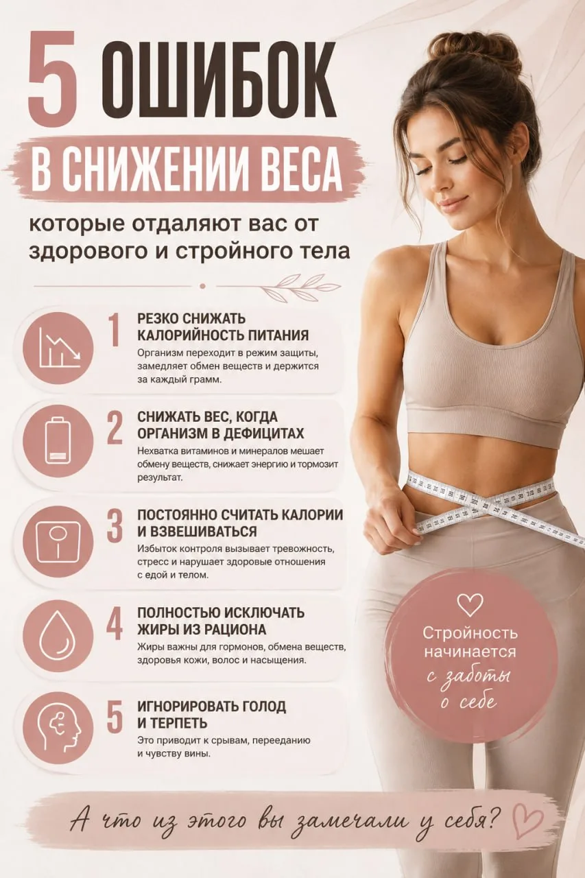 5 ошибок в снижении веса, которые отдаляют вас от здорового и стройного тела