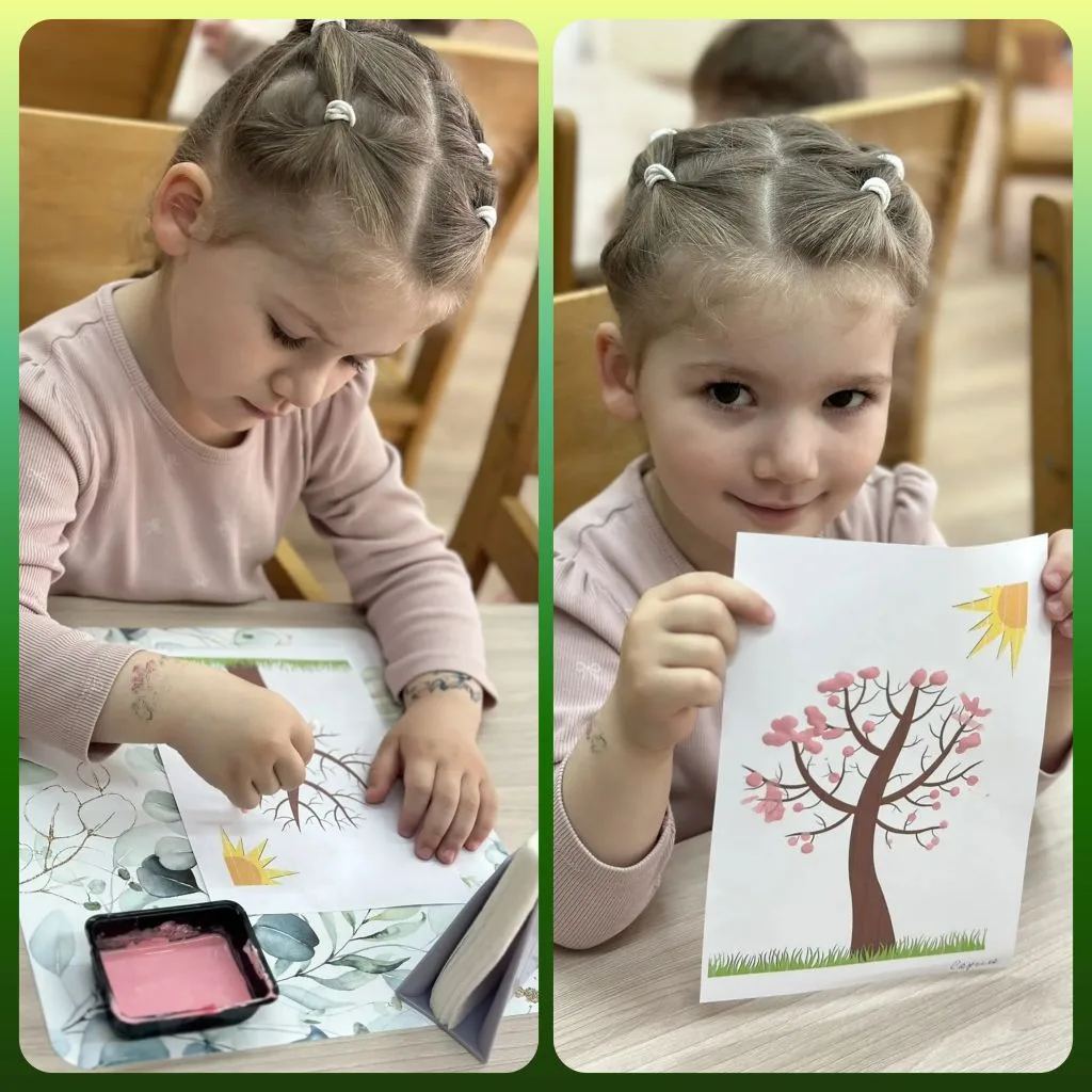 Занятие по рисованию в первой младшей группе "Солнышко".

Тема: «Цветы на дереве» (рисование ватными